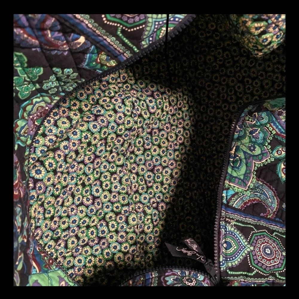 Vera Bradley Paisley Quilted Travel Bag - Blue and Green